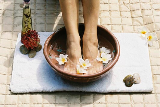 cure burn out with a pedicutre